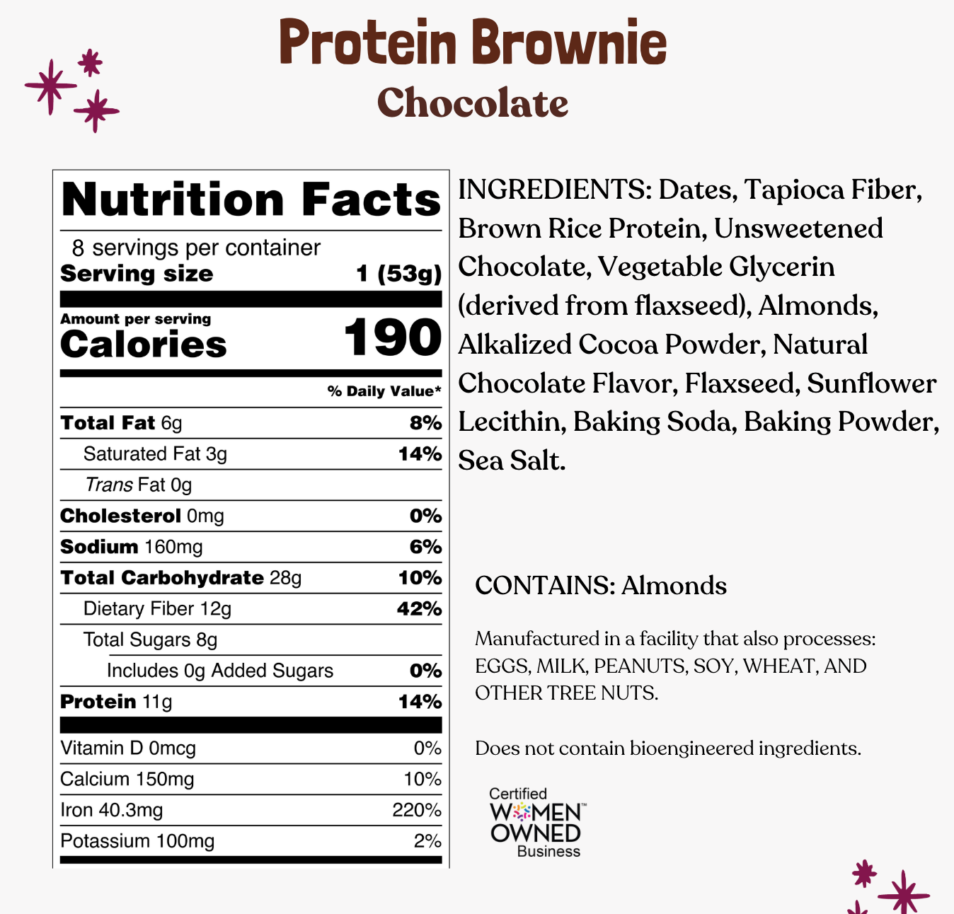 DRAFT Protein Brownies (8ct case)